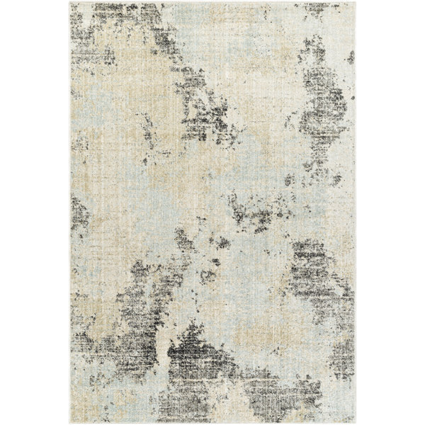 17 Stories Fran Abstract Gray Area Rug Wayfair